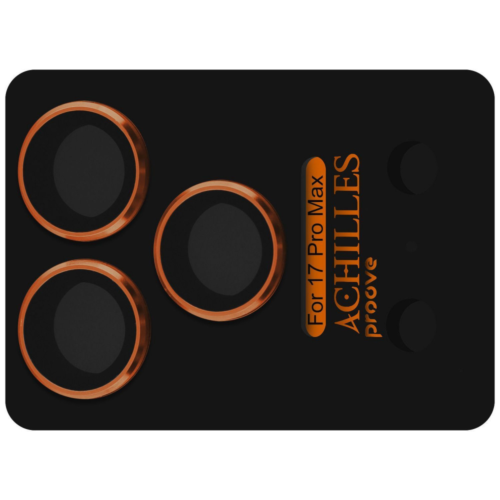 Защита камеры Proove Achilles Full Metal iPhone 17 Pro Max cosmic orange (CPPAFM17PM30) Космический оранжевый на картинке №3