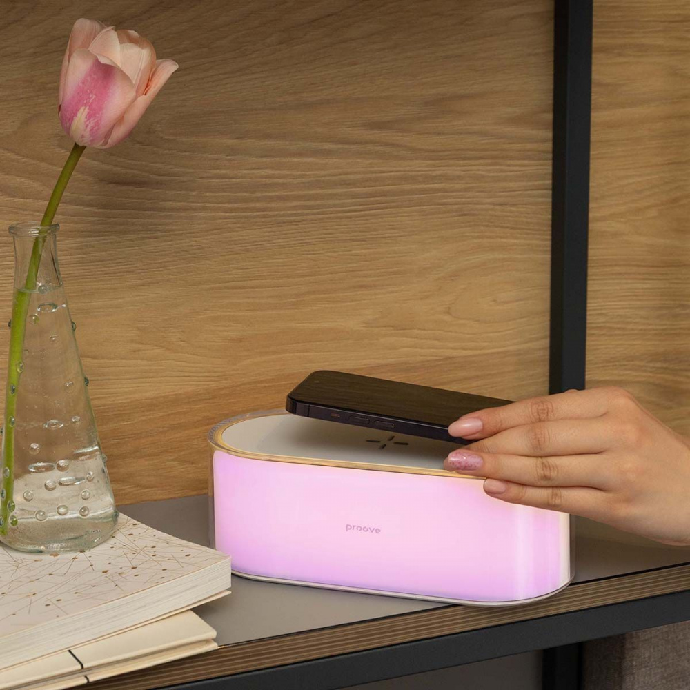 Нічник з Бездротовою Зарядкою Proove Multicolor Glow 1200mAh — Придбати в Україні - фото 10
