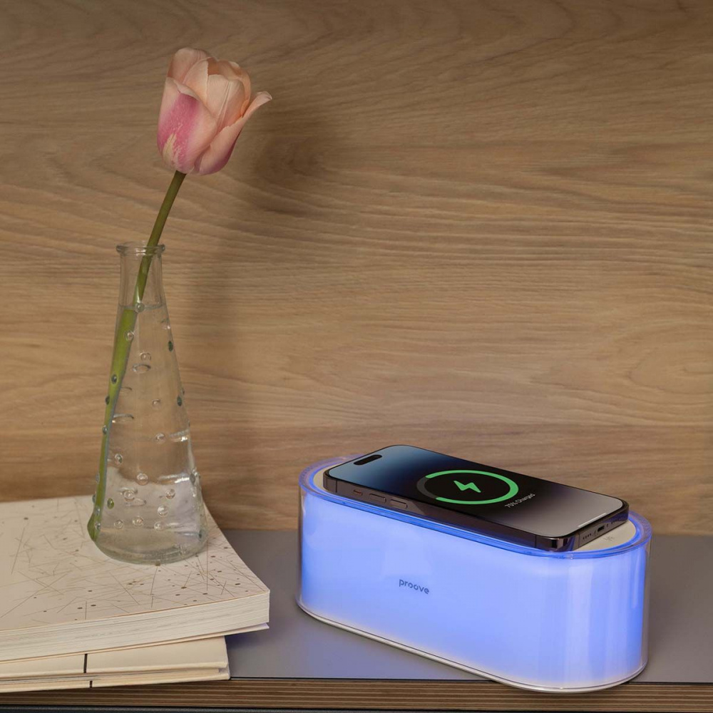 Нічник з Бездротовою Зарядкою Proove Multicolor Glow 1200mAh — Придбати в Україні - фото 13