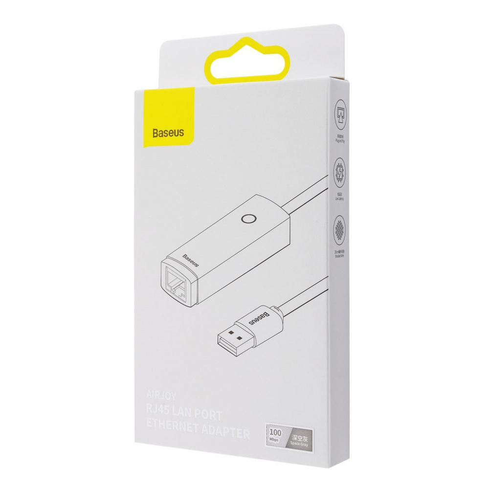 Перехідник Baseus Lite Series Ethernet 100Mbps (USB to RJ45) — Придбати в Україні