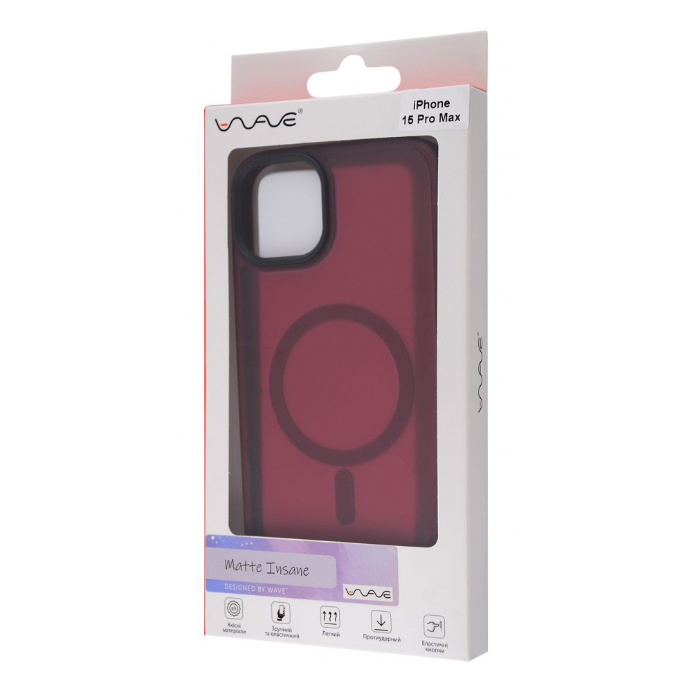 Чехол WAVE Matte Insane Case with Magnetic Ring iPhone 15 Pro Max - фото 1