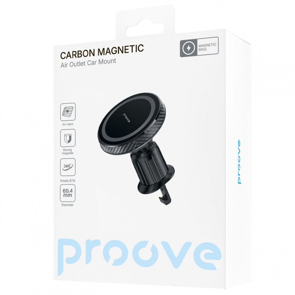 Автодержатель Proove Carbon Magnetic Air Outlet Car Mount - фото 1