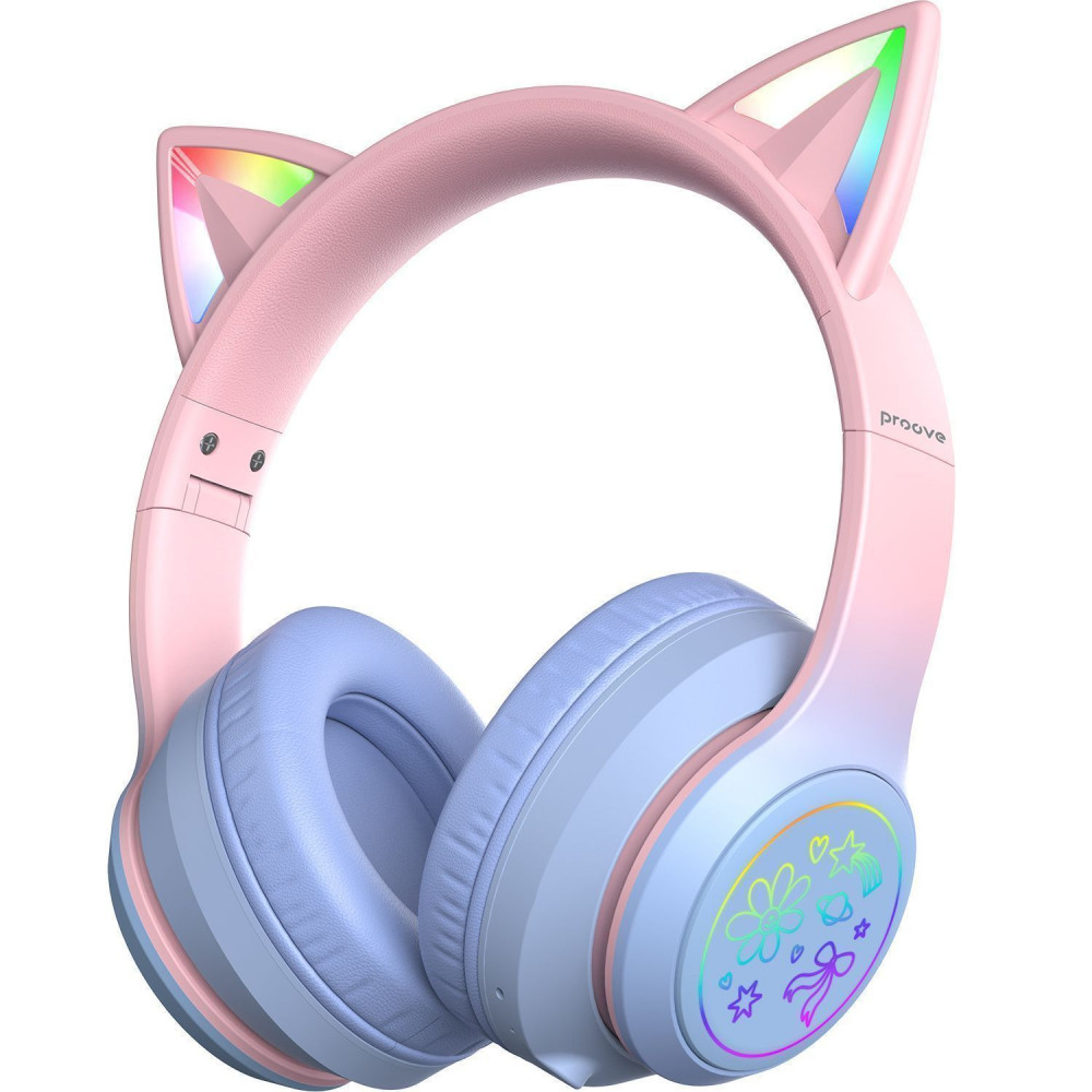 Бездротові навушники Proove Kids Neko (APP) blue/pink (HPNK0001AP26) Синьо-рожевий на малюнкі №1