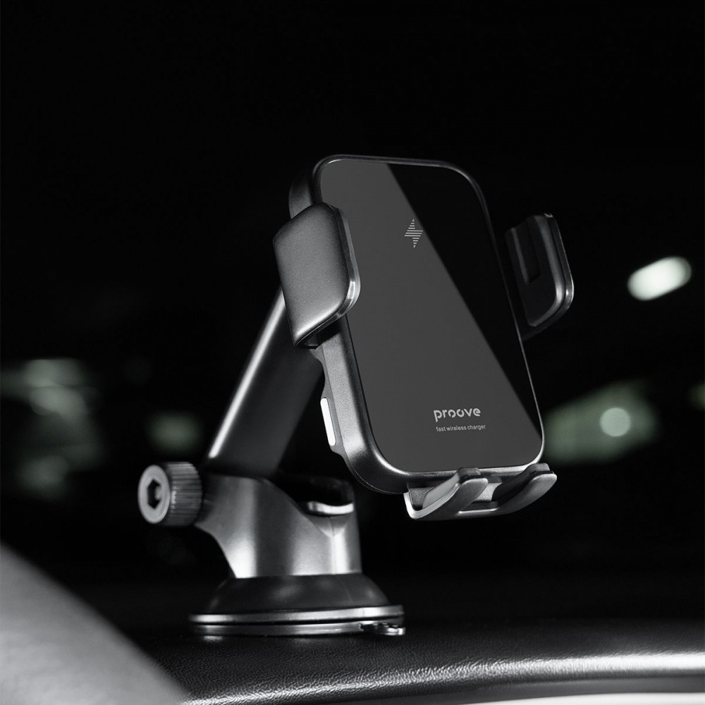 Автодержатель с Беспроводной Зарядкой Proove Triple Clamp 15W - фото 3