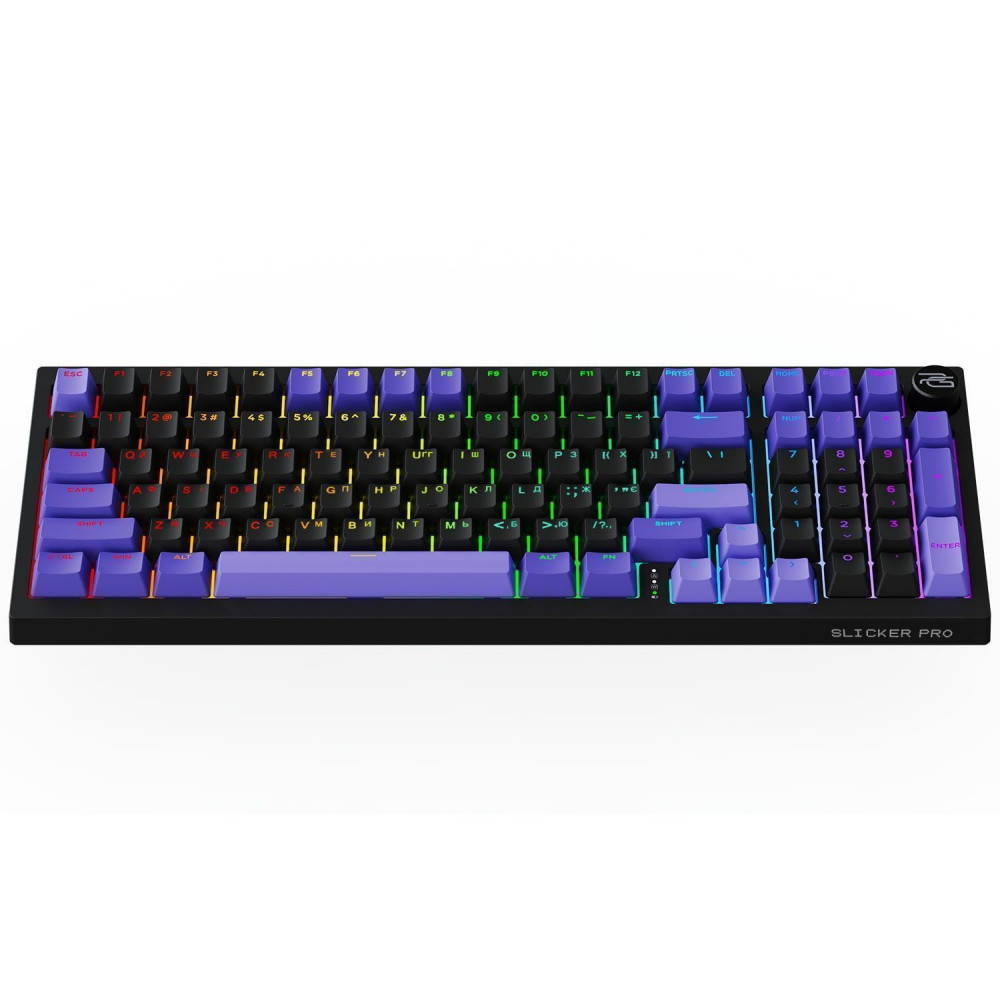 Беспроводная клавиатура Proove Gaming Slicker Pro (Ukraine Layout) white/purple (WKSLP0022417) Белый/фиолетовый на картинке №12