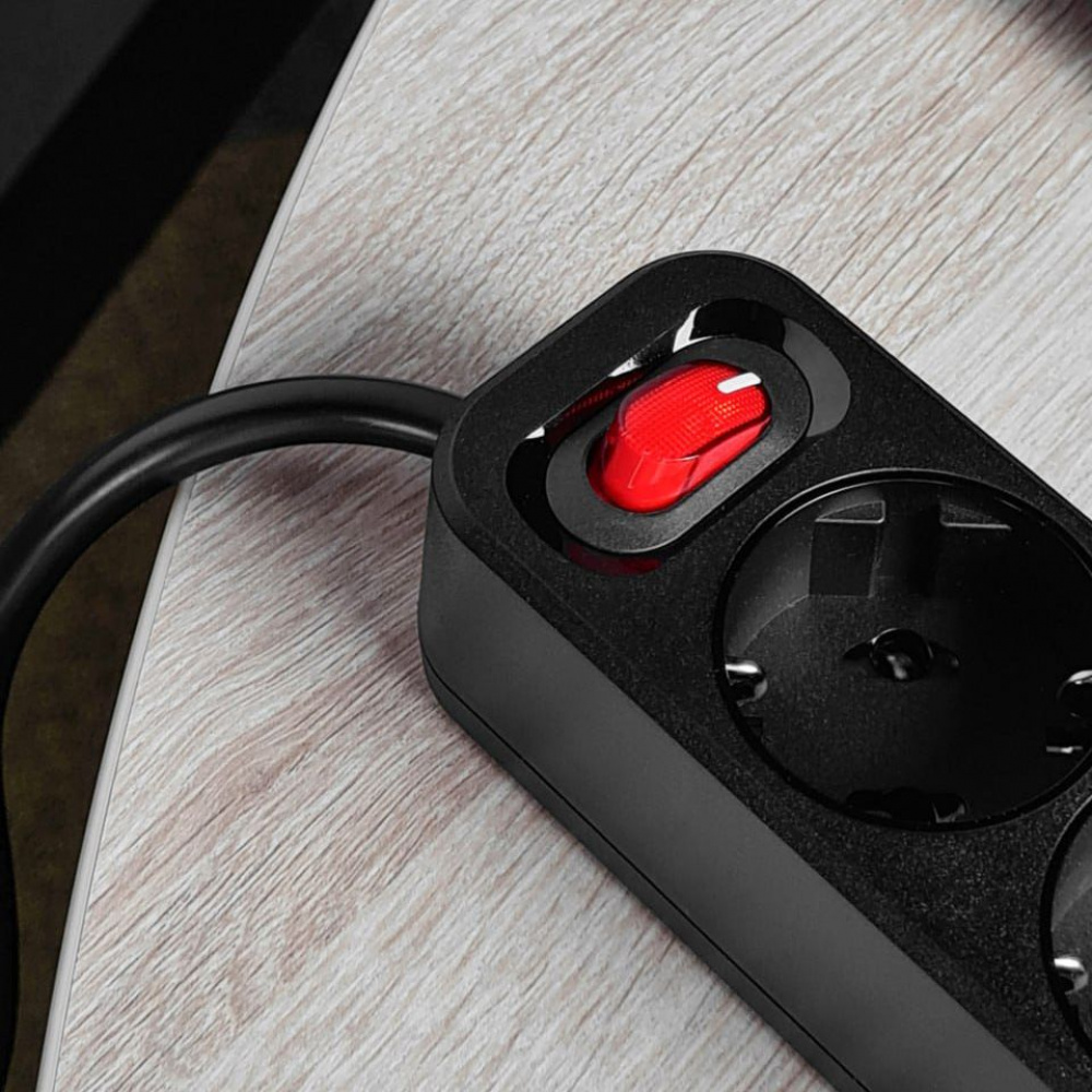 Мережевий фільтр Hoco NS2 (3 розетки + 3 USB) 1.8m — Придбати в Україні - фото 5