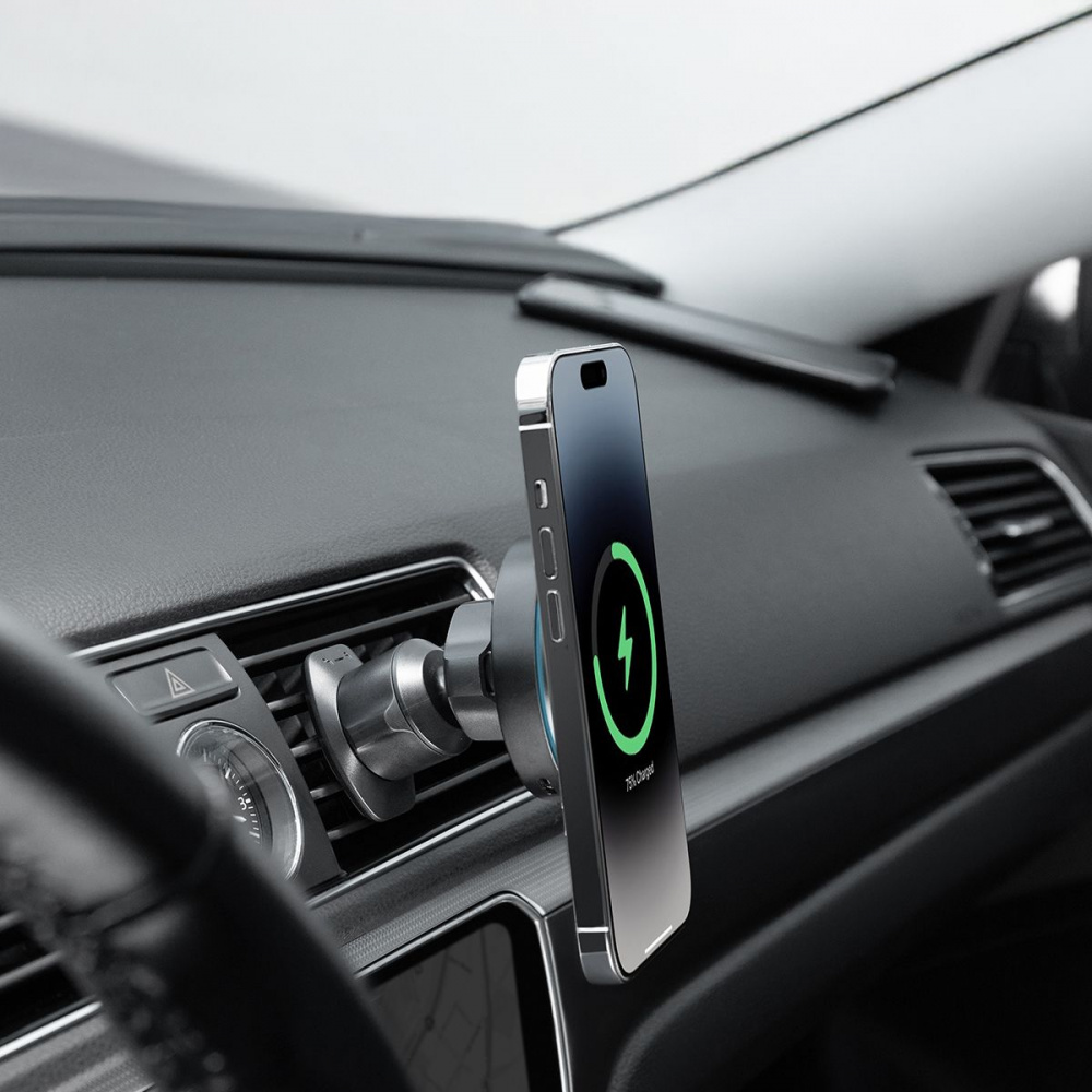 Автодержатель с Беспроводной Зарядкой Proove Light Circle 15W - фото 2