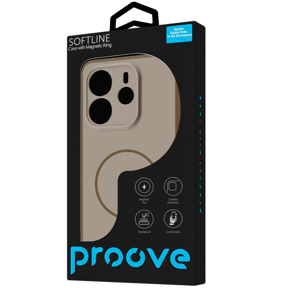 Чохол Proove Softline Case with Magnetic Ring Xiaomi Redmi Note 14 4G (European) 164.84mm black (PCLCXRN1442) Чорний на малюнкі №2