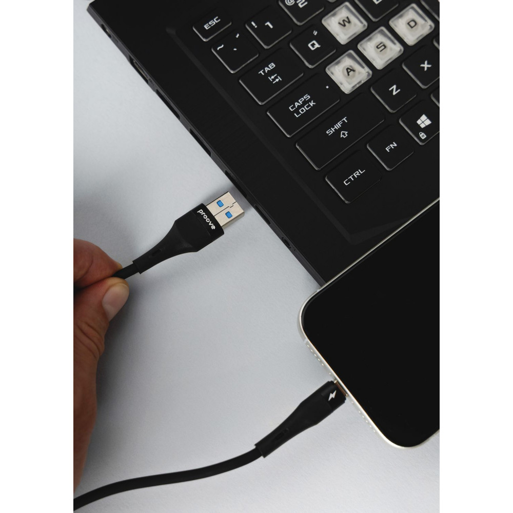 Кабель Proove Light Silicone Plus USB to Type-C 3A (1m) - фото 3