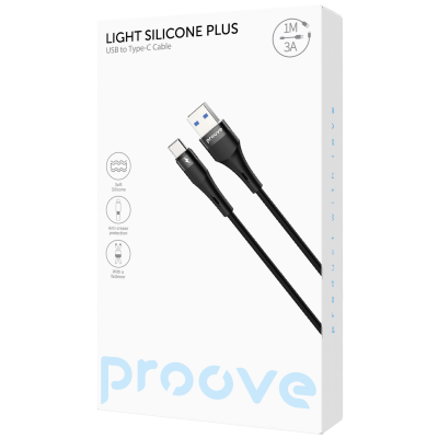 Купить Кабель Proove Light Silicone Plus USB to Type-C 3A (1m) 63256 - Ncase