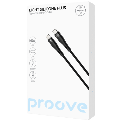 Купить Кабель Proove Light Silicone Plus Type-C to Type-C 60W (1m) 63607 - Ncase