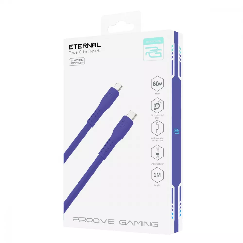 Кабель Proove Gaming Eternal Type-C to Type-C 60W (1m) — Придбати в Україні