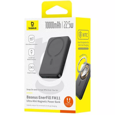 Портативна Батарея Baseus EnerFill Ultra-Mini FM11 22.5W 10000mAh — Придбати в Україні
