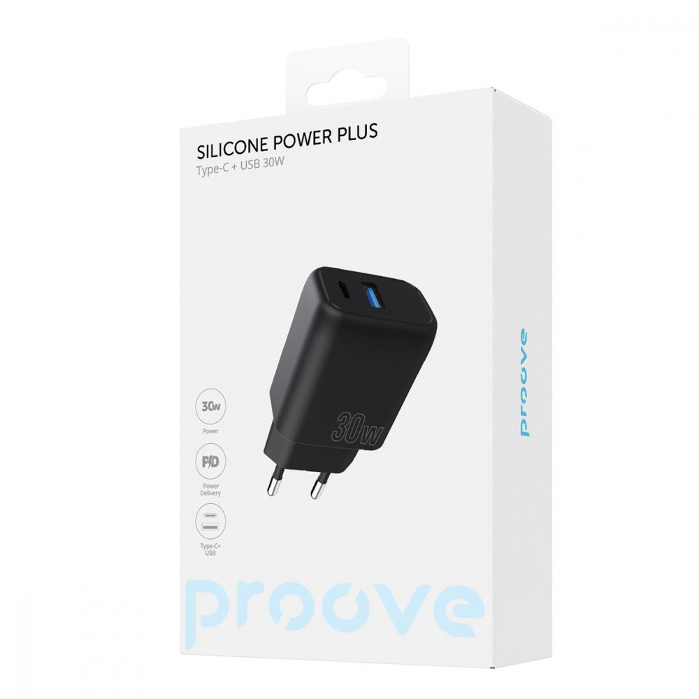 СЗУ Proove Silicone Power Plus 30W (Type-C + USB) - фото 1