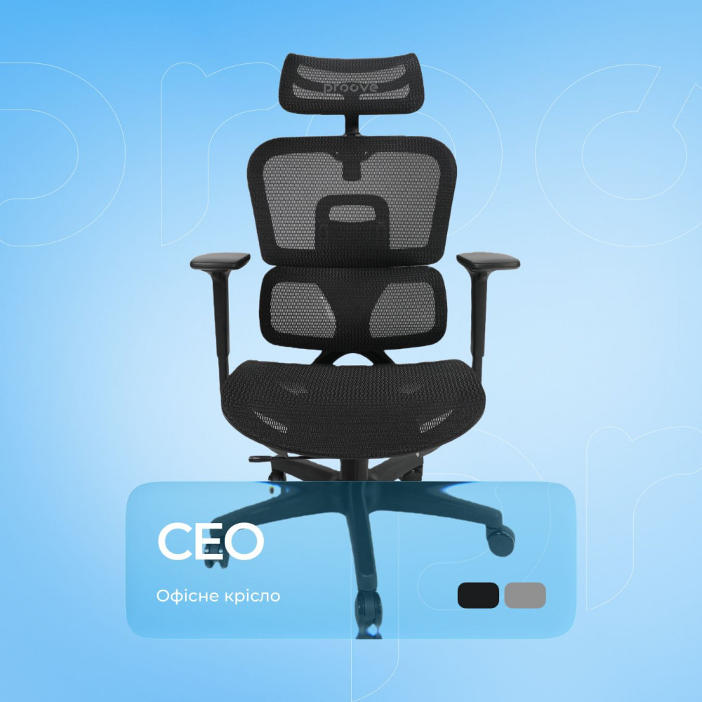 Ергономічне крісло Proove CEO — Придбати в Україні - фото 1