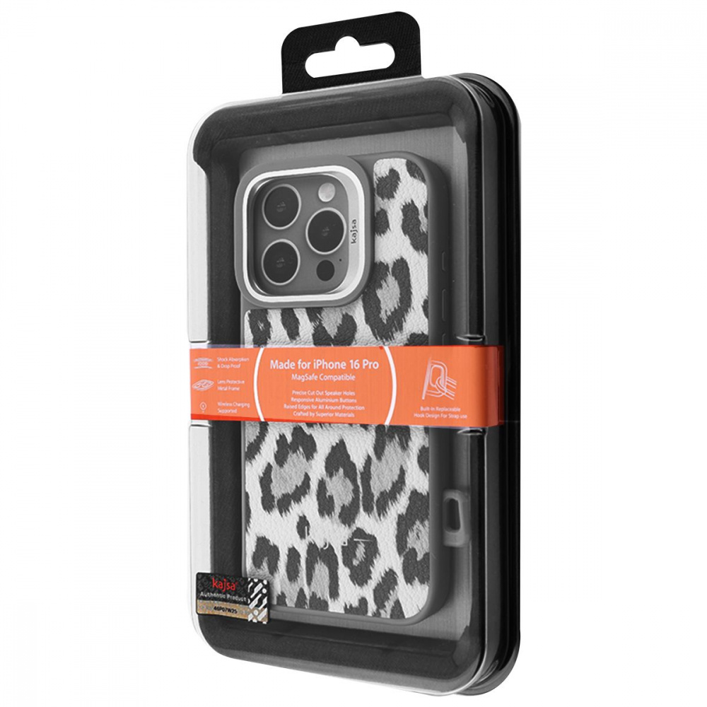 Чохол Kajsa Leopard Pattern with Magnetic Ring iPhone 16 Pro — Придбати в Україні - фото 1