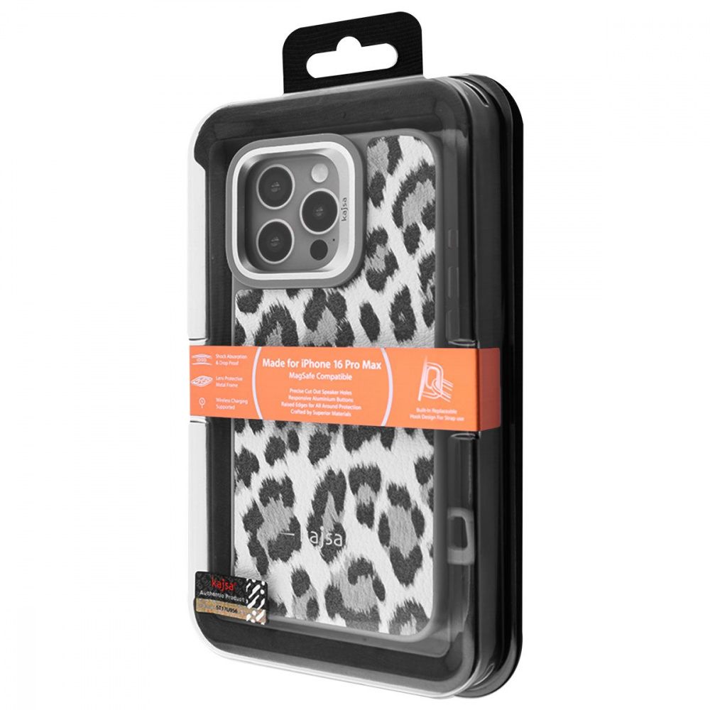 Чохол Kajsa Leopard Pattern with Magnetic Ring iPhone 16 Pro Max — Придбати в Україні - фото 1