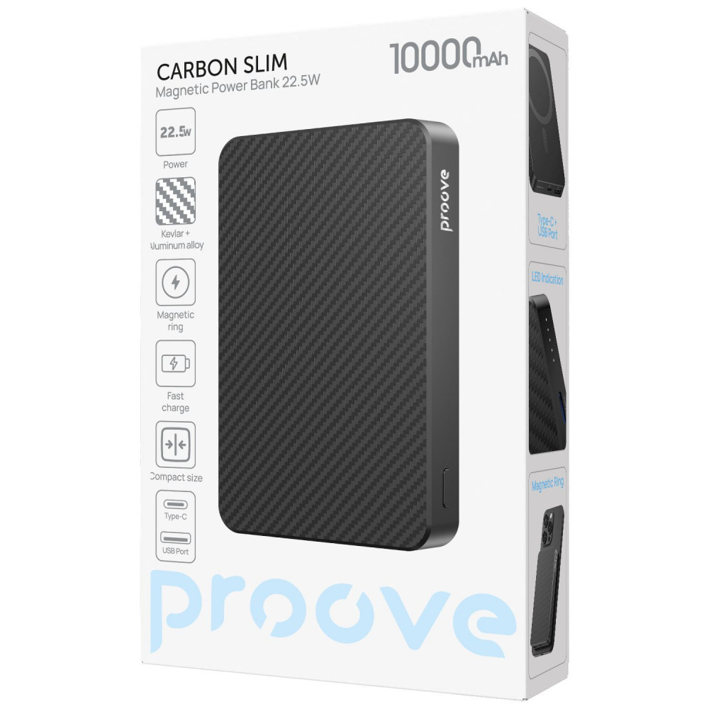 Портативна Батарея Proove Carbon Slim 22.5W 10000mAh glowrise (PBCS22110052) світіння світанку на малюнкі №2