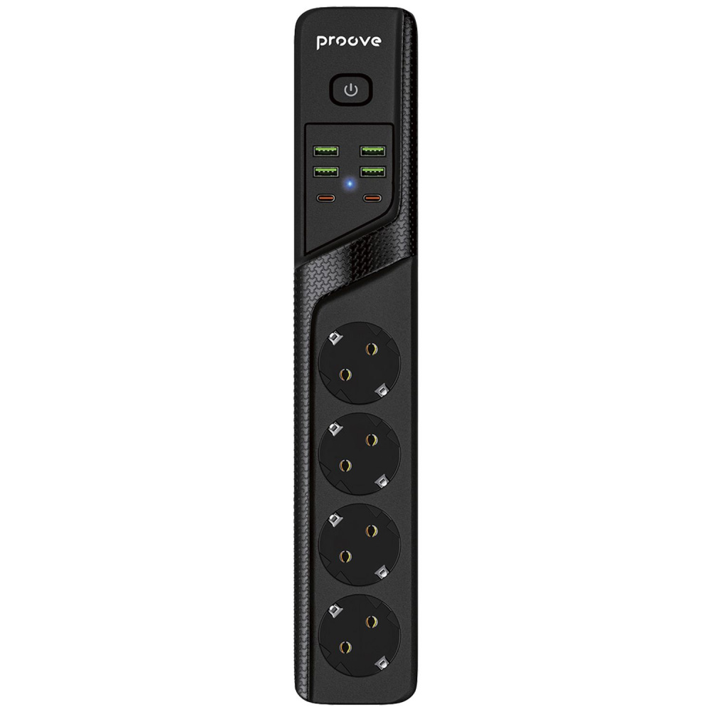 Сетевой фильтр Proove Power Strip P-04 (4 розетки + 4 USB + 2 Type-C) 3М