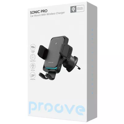 Автомобільний тримач з Бездротовим ЗП Proove Sonic Pro 15W — Придбати в Україні