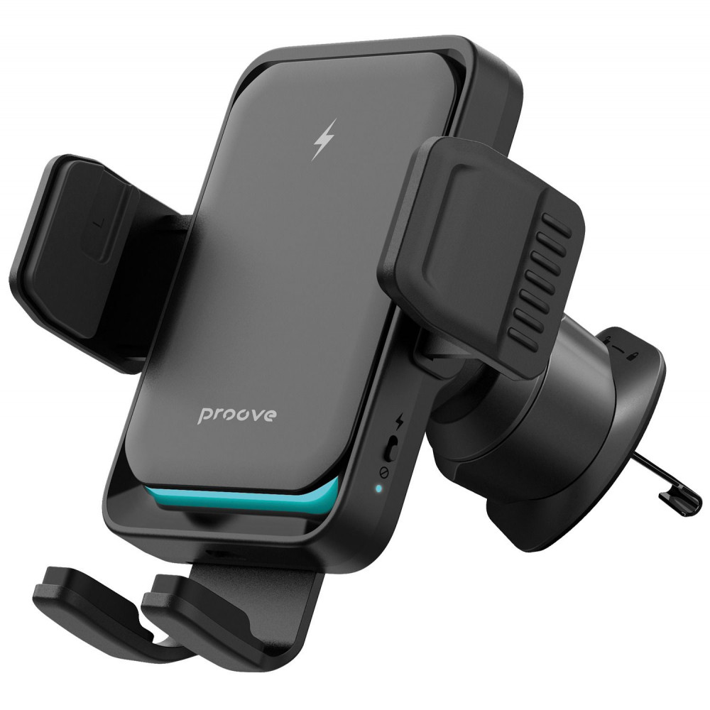 Автодержатель с Беспроводной Зарядкой Proove Sonic Pro 15W black на картинке №1