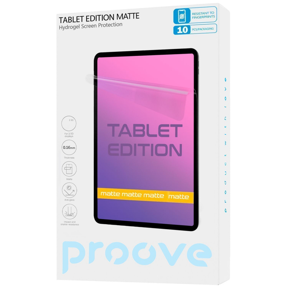Захисна гідрогелева плівка Proove Hydrogel Screen Protection TABLET EDITION Matte — Придбати в Україні