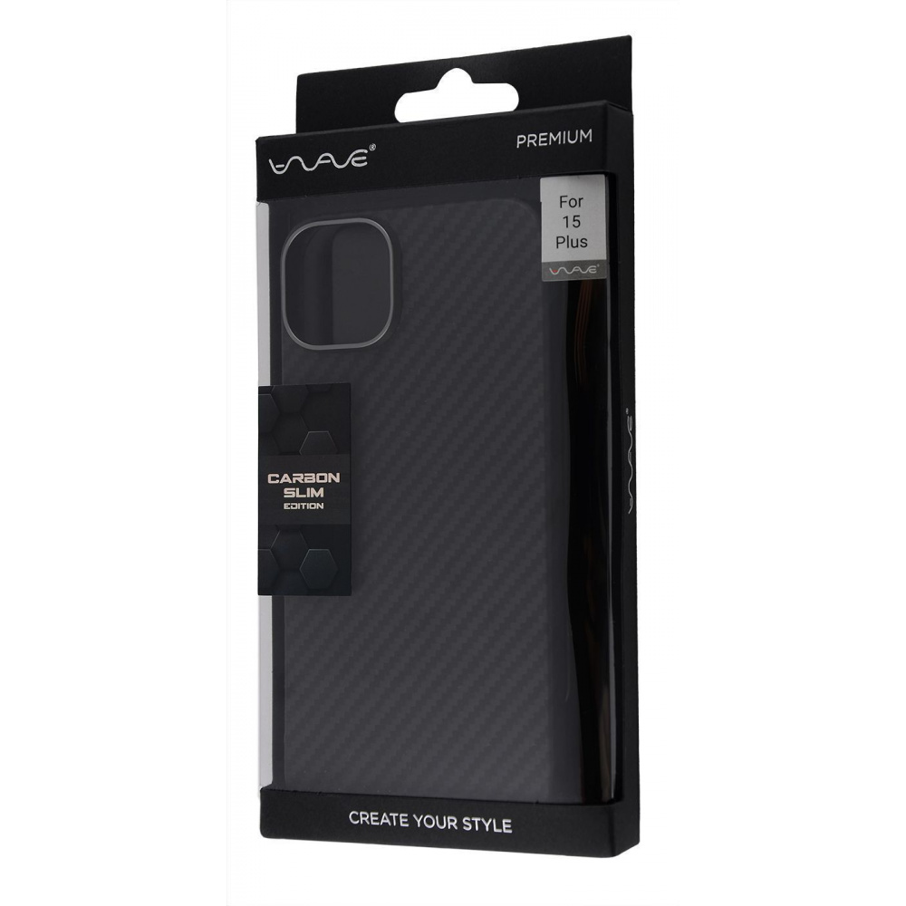 Чехол WAVE Premium Carbon Slim with Magnetic Ring iPhone 15 Plus - фото 1