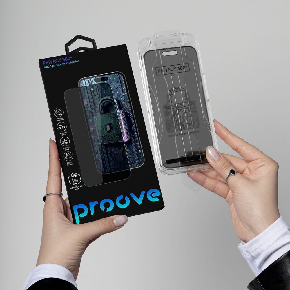 Захисне скло Proove Privacy 360 Installation Box iPhone 15 Pro Max — Придбати в Україні - фото 2