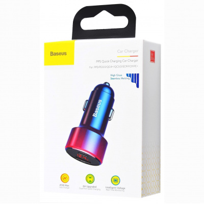 Купить Автомобильное ЗУ Baseus Magic Series Digital Display PD 3.0 QC 4.0+ 45W USB + Type-C 22669 - Ncase
