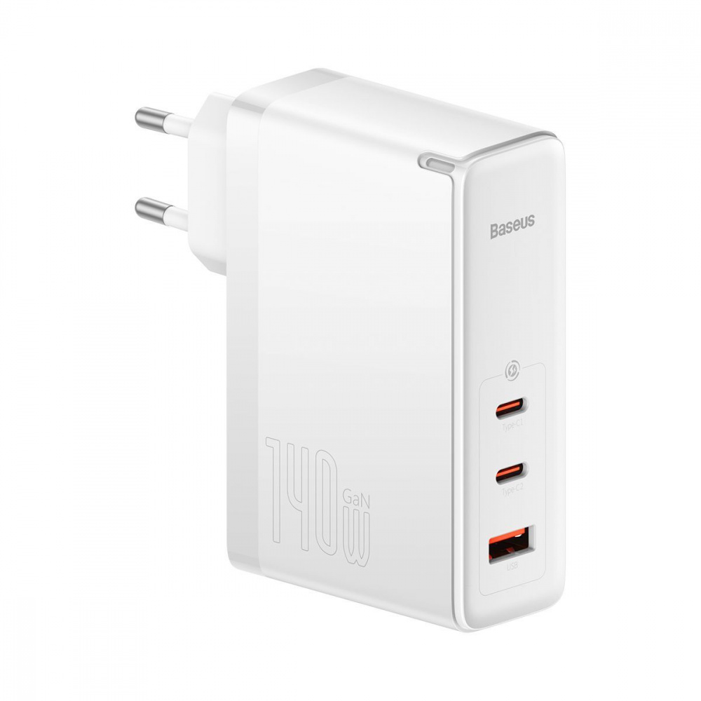 СЗУ Baseus GaN5 Pro 140W (2 x Type-C + USB) + Кабель Type-C + Type-C 240W 1m - фото 9