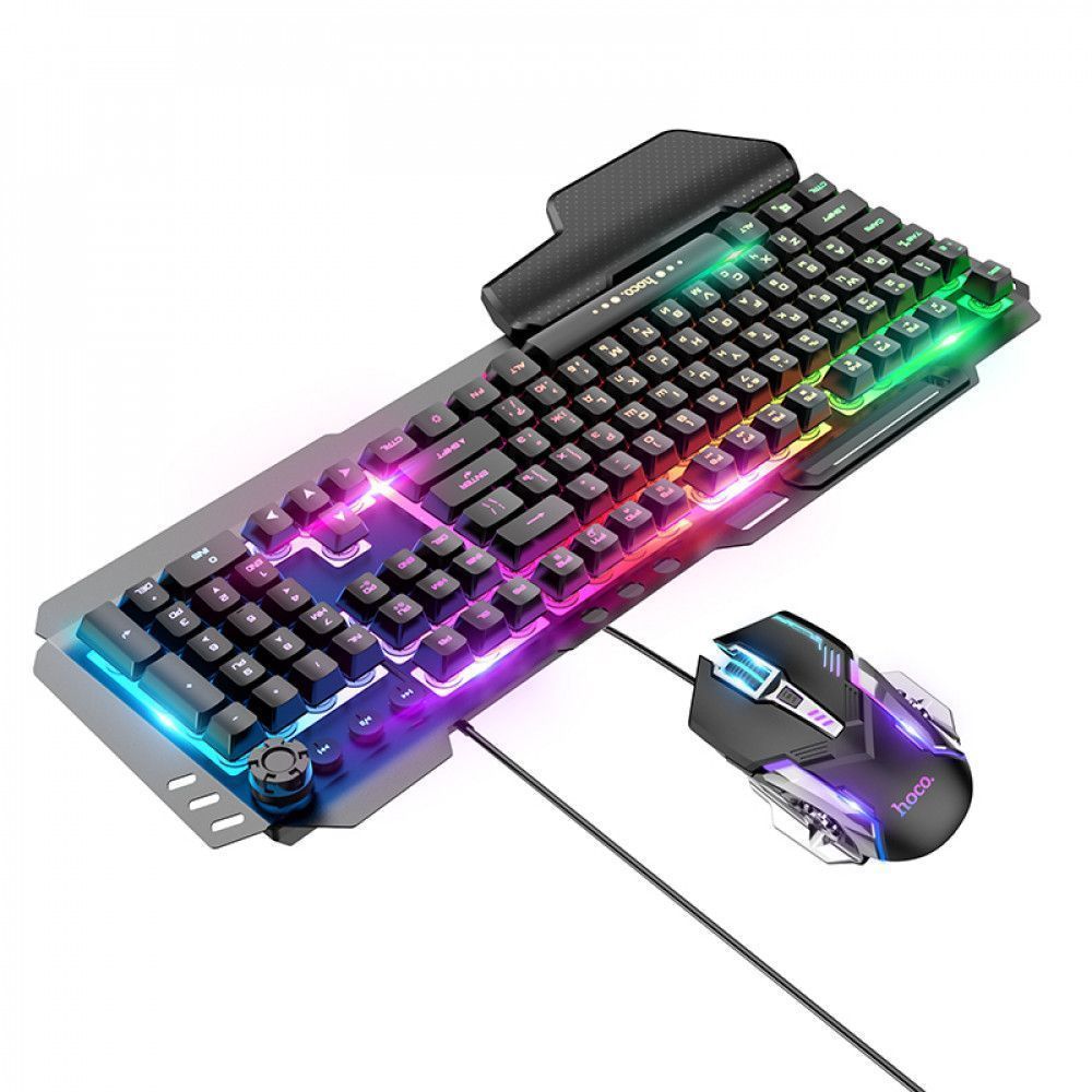 Игровая Клавиатура и Мышь Hoco GM12 Light and Shadow RGB (RU) - фото 2
