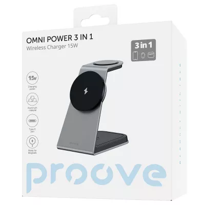 Купить Бездротовий ЗП Proove Omni Power 3 in 1 55539 - Ncase