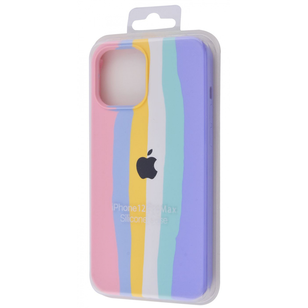 Чехол Rainbow Silicone Case iPhone 12 Pro Max - фото 1