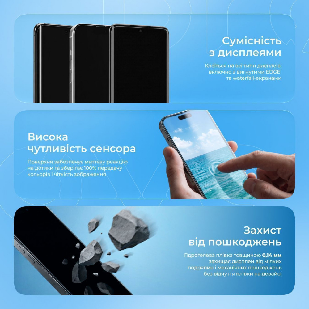 Защитная гидрогелевая пленка Proove Hydrogel Screen Protection LITE Matte - фото 4