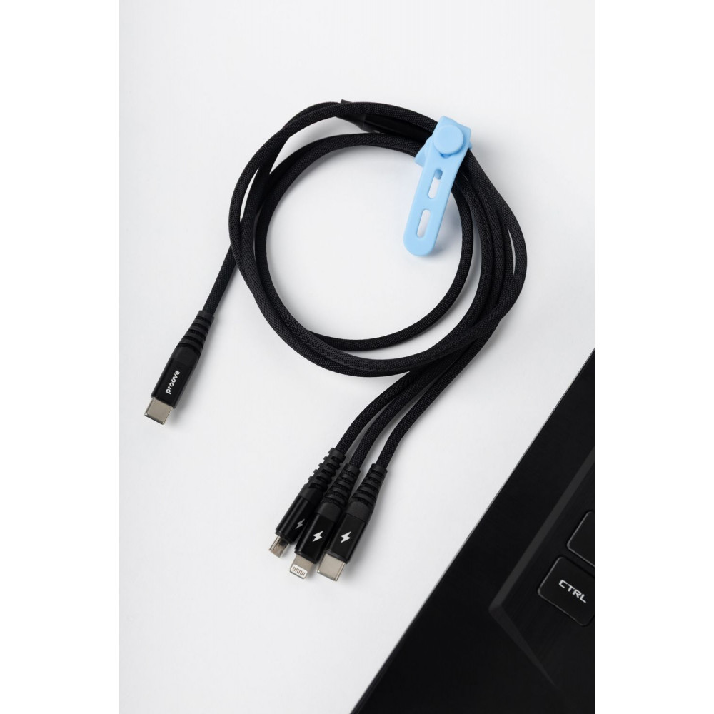 Кабель Proove Hydra 3 in 1 Type-C + Micro USB + Lightning (1m) - фото 2