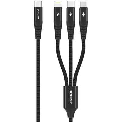 Кабель Proove Hydra 3 in1 Type-C + Micro USB + Lightning (1m) — Придбати в Україні