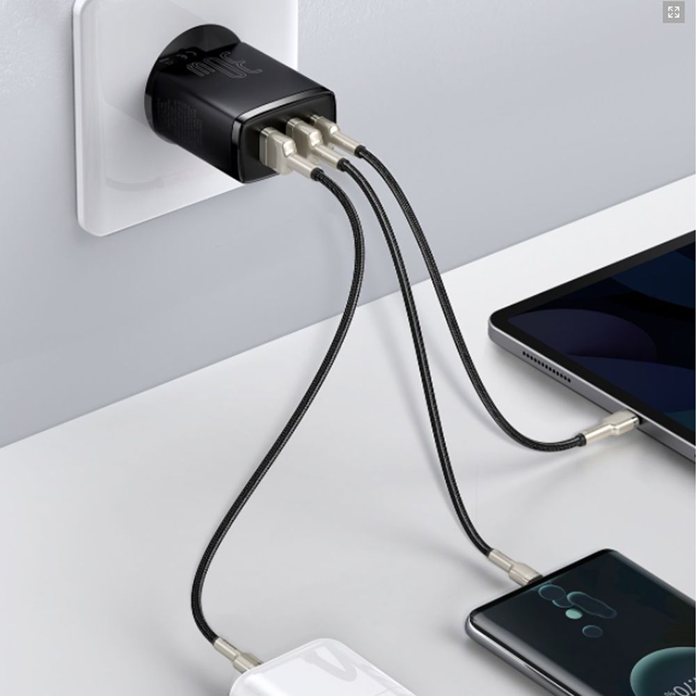 МЗП Baseus Compact Quick Charger 30W (Type-C + 2USB) — Придбати в Україні - фото 5