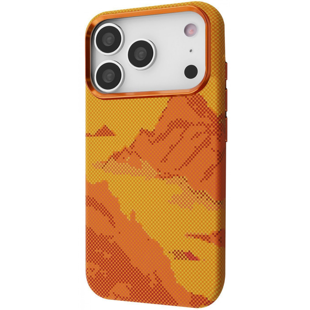 Чехол Gleam Case with Magnetic Ring iPhone 17 Pro Max (65183) orange mountain на картинке №1