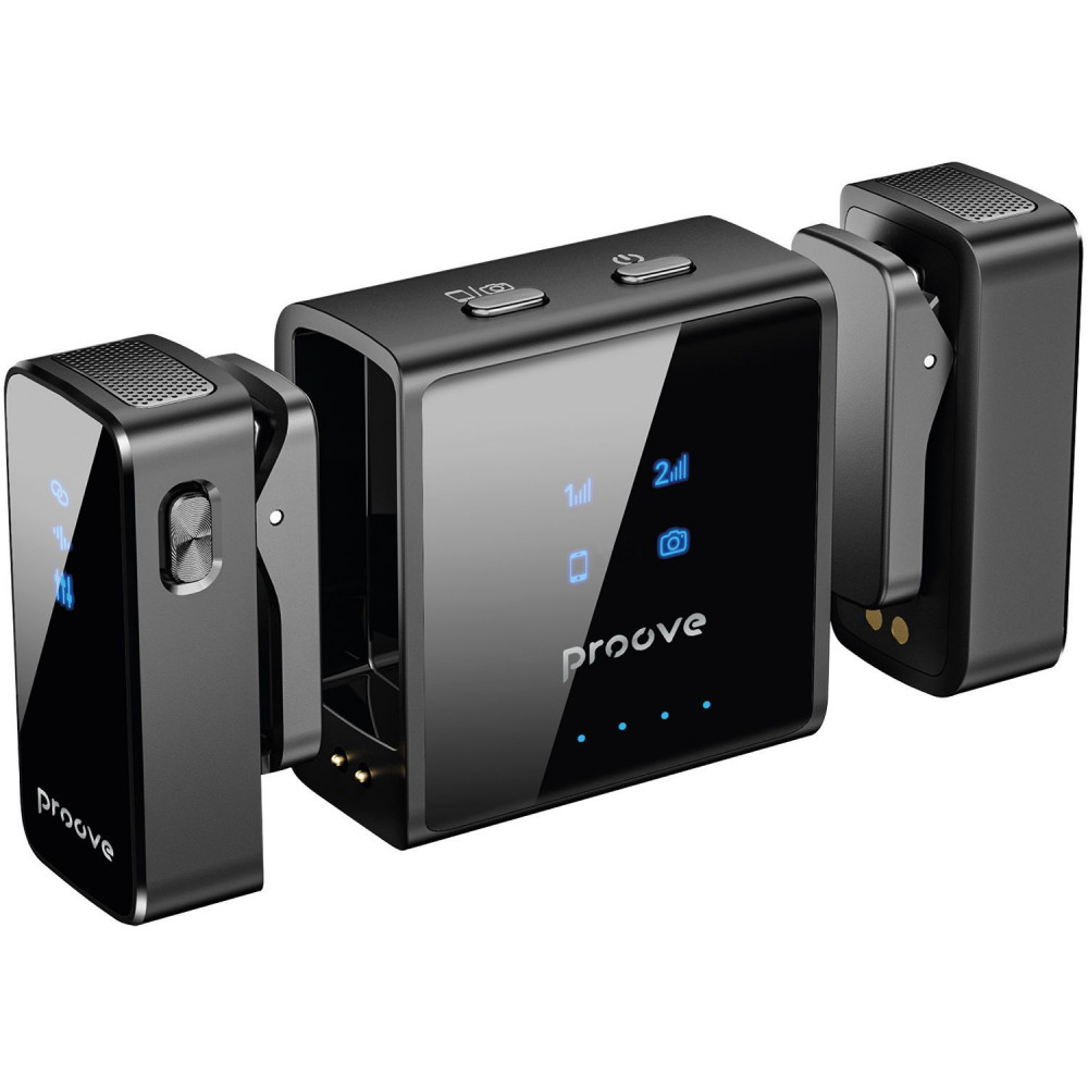Бездротовий петличний мікрофон Proove ToneLine black (PTWM00000201) Чорний на малюнкі №1