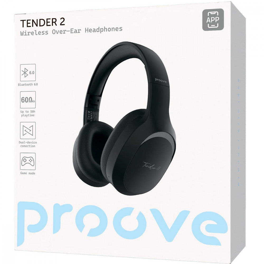 Бездротові навушники Proove Tender 2 (APP) black на малюнкі №2