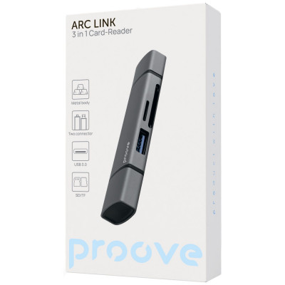 Картридер Proove Arc Link 3 in 1 (USB3.0 + SD Card + Micro SD Card) — Придбати в Україні