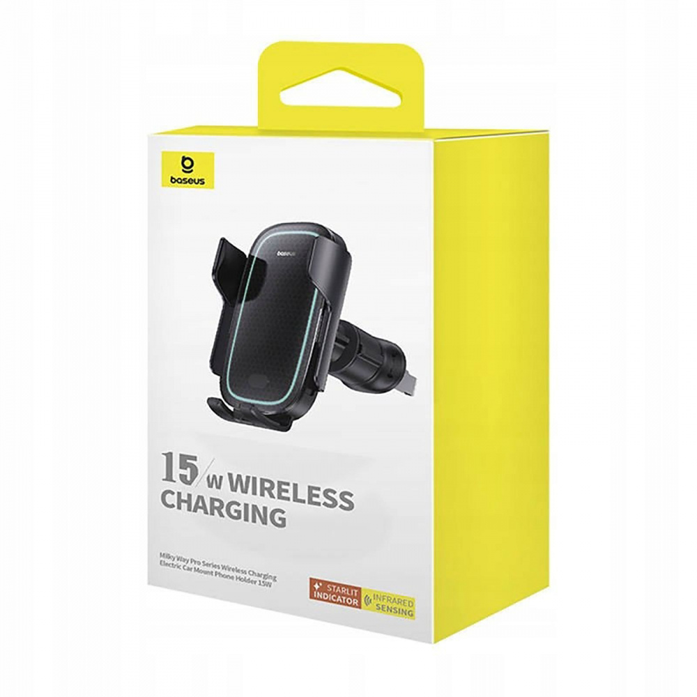 Автомобільний тримач з Бездротовим ЗП Baseus Milky Way Pro 15W — Придбати в Україні - фото 1