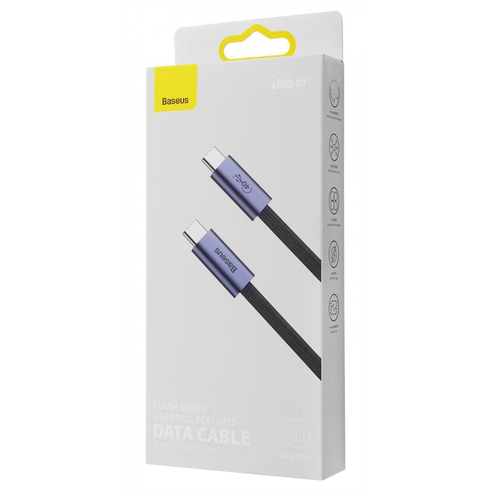 Кабель Baseus Flash Series Full Featured Type-C to Type-C USB 4.0 100W (1m) — Придбати в Україні