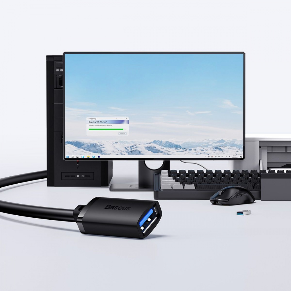 Кабель Baseus AirJoy Series USB(male) to USB(female) (1m) — Придбати в Україні - фото 7