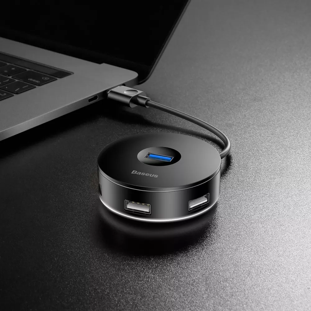 USB-Хаб Baseus Round Box Type-C to USB 3.0 + 3USB 2.0 — Придбати в Україні - фото 1