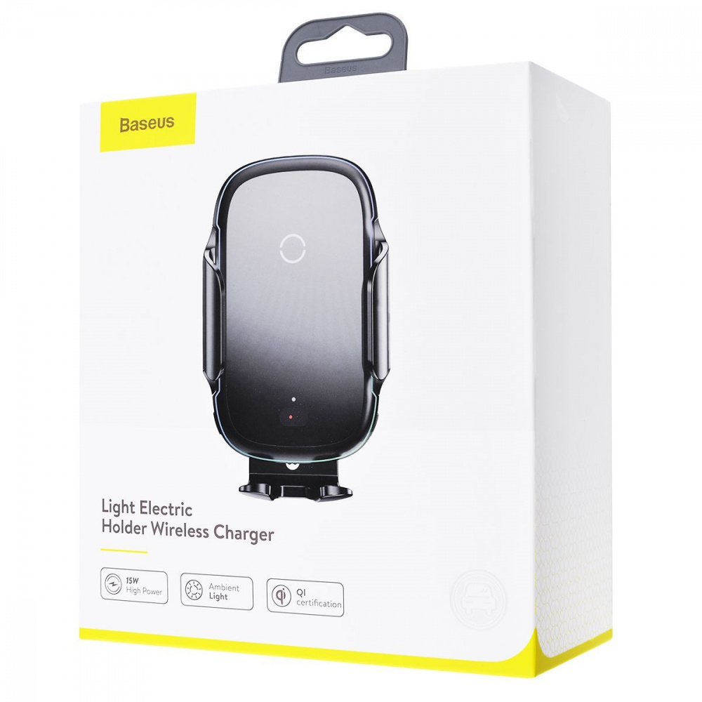 Автомобільний тримач с Бездротовою Зарядкою Baseus Light Electric 15W — Придбати в Україні - фото 1