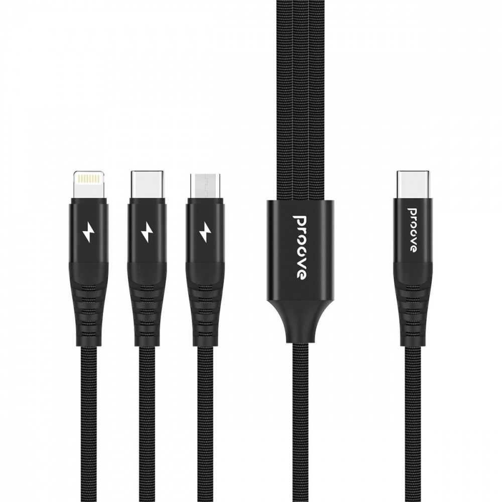 Кабель Proove Hydra 3 in1 Type-C + Micro USB + Lightning (1m) — Придбати в Україні