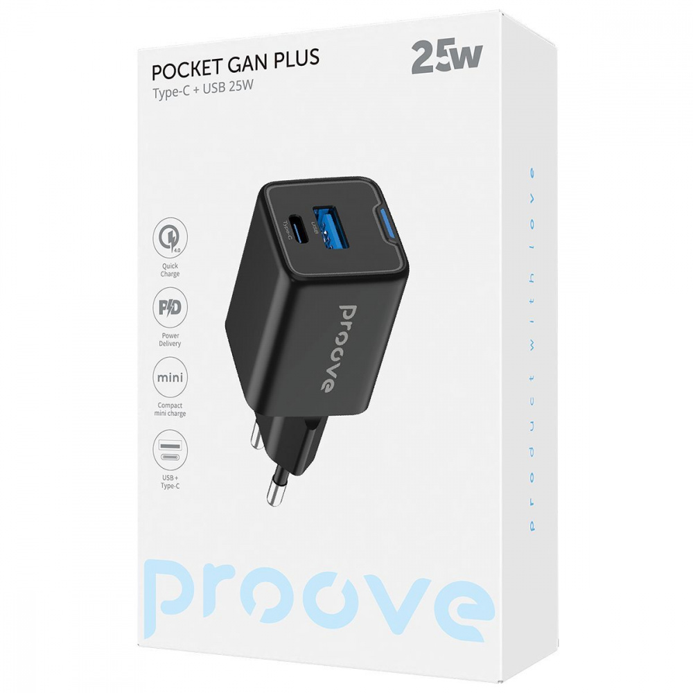 МЗП Proove Pocket GaN Plus Type-C + USB 25W — Придбати в Україні - фото 1