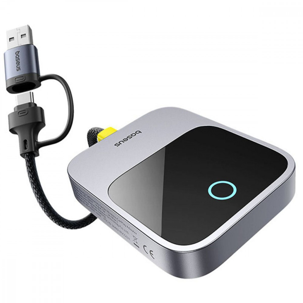 Беспроводной адаптер Baseus SafeJourney Series  CarPlay space gray на картинке №2