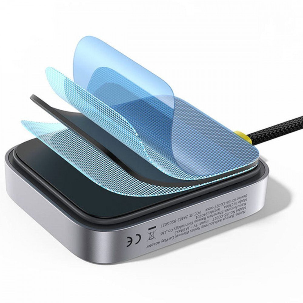 Беспроводной адаптер Baseus SafeJourney Series  CarPlay space gray на картинке №5